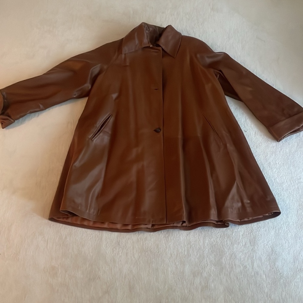 Italian buttery soft custom made coat size 44- approx 10-12 - Picture 5 of 15